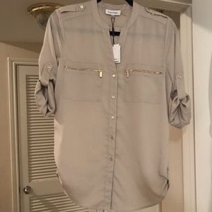 Calvin Klein button down blouse